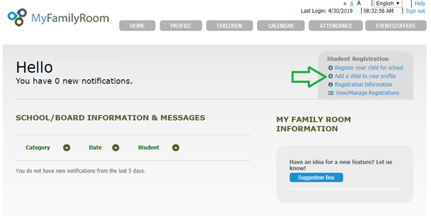 MSM Self Service IT MFRP How Do I Add Or Link A Child To My Account 